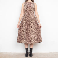 Silk Leopard Print Midi Dress
