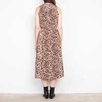 Silk Leopard Print Midi Dress