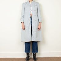 80s Pale Blue Trench Coat