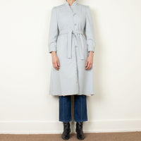 80s Pale Blue Trench Coat