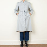 80s Pale Blue Trench Coat