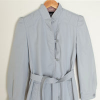 80s Pale Blue Trench Coat