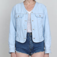 Light Denim Crop Jacket