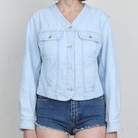 Light Denim Crop Jacket