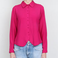 Magenta Silk Shirt M