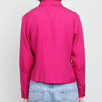 Magenta Silk Shirt M