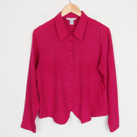 Magenta Silk Shirt M