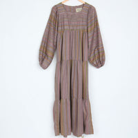 70s Stripe Cotton Maxi Dress
