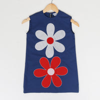 70s Mod Floral Dress Size 7