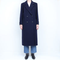Navy 100% Wool Coat
