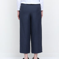 Lilith Navy Linen Pant