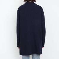 Navy Wool Blend Cardigan M