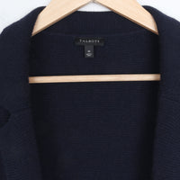 Navy Wool Blend Cardigan M