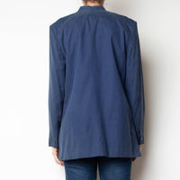 Navy Silk Blazer