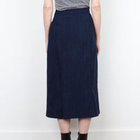 70s Navy wool Midi / Maxi Skirt