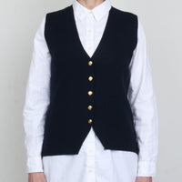 Navy Wool Vest S/M