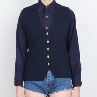 Navy Wool Vest S/M