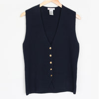 Navy Wool Vest S/M
