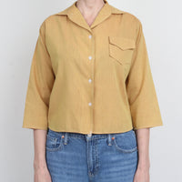 1950s Ochre Crop Shirt M
