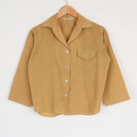 1950s Ochre Crop Shirt M