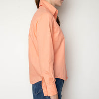 70s Peach Dagger Collar Blouse
