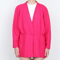 Magenta Linen Jacket