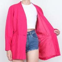 Magenta Linen Jacket