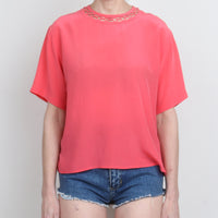 Guava Silk Blouse