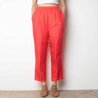Coral Silk Track Pant