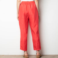 Coral Silk Track Pant