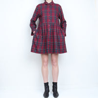 Plaid Cotton Mini Dress
