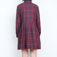 Plaid Cotton Mini Dress