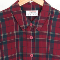 Plaid Cotton Mini Dress