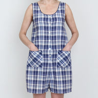 Plaid Cotton Romper