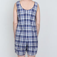 Plaid Cotton Romper