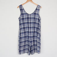 Plaid Cotton Romper