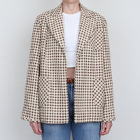 1960s Gingham Plaid Wool Jacket