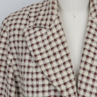 1960s Gingham Plaid Wool Jacket