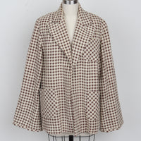 1960s Gingham Plaid Wool Jacket