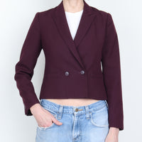 70s Plum Crop Blazer