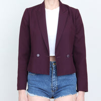 70s Plum Crop Blazer
