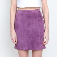 Purple Suede Mini Skirt