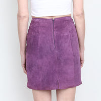 Purple Suede Mini Skirt
