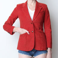 70s Rust Corduroy Blazer