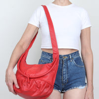 80s Red Leather Bag