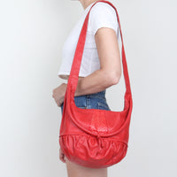 80s Red Leather Bag