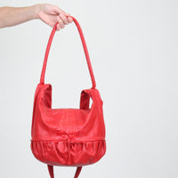 80s Red Leather Bag