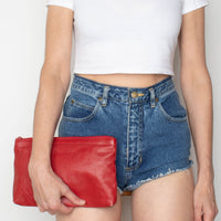 Red Leather Clutch