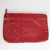 Red Leather Clutch