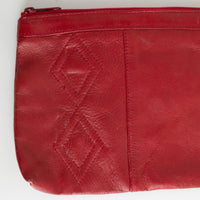Red Leather Clutch